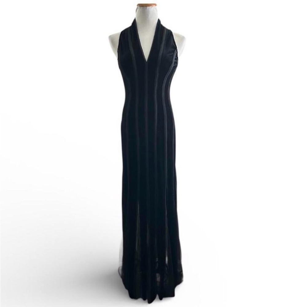 Night Way Collections Black Halter Maxi Dress